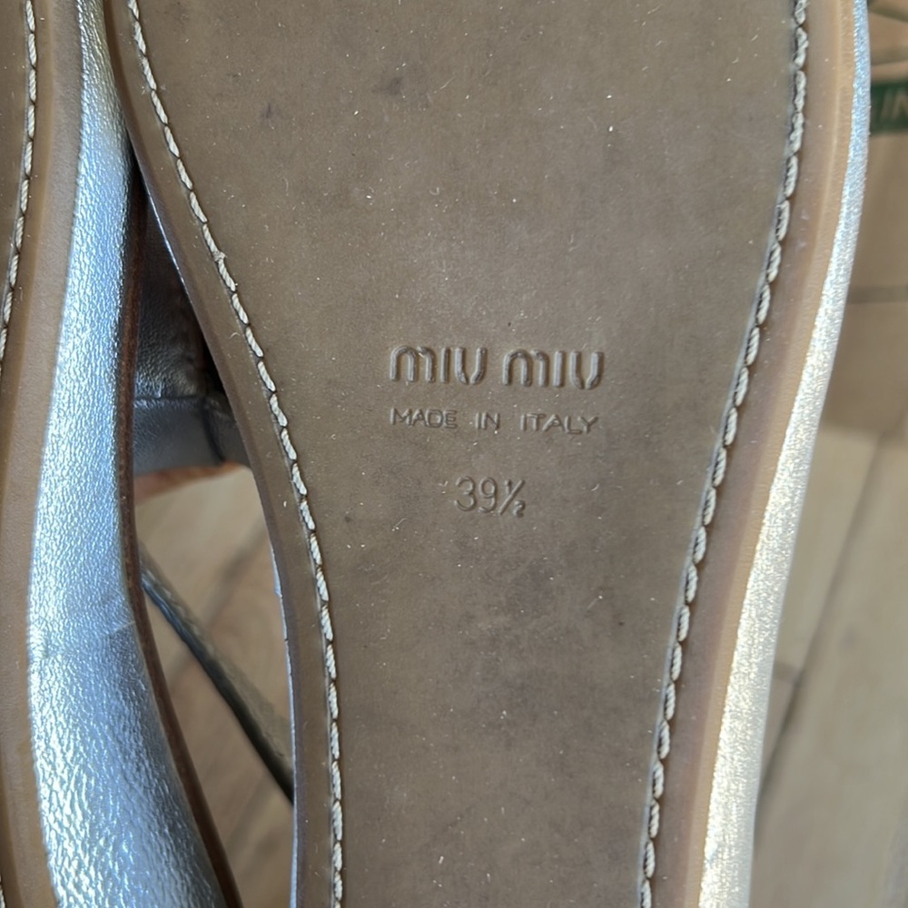 Miu Miu Sandals Size 39.5 Great Condition No Flaws - image 8